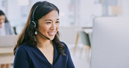 Friendly and Professional Customer Service Agent With Headset